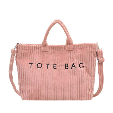 Striped Velvet Shoulder Bag