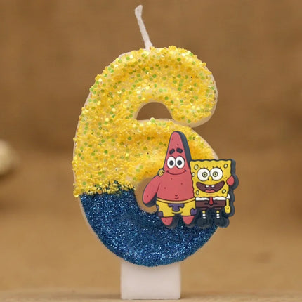 Cartoon Number Birthday Candles
