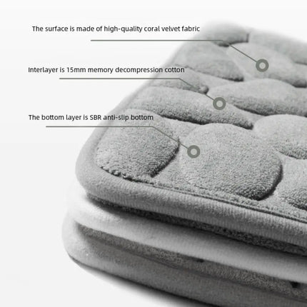Cobblestone Embossed Bath Mat