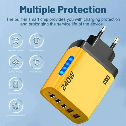 240W 5-in-1 GaN Charger