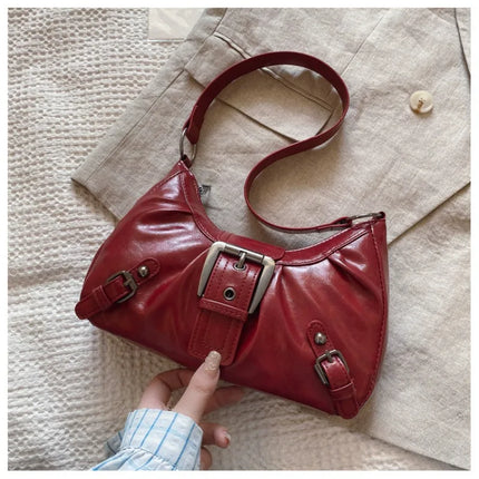 Pleated Retro Shoulder Bag