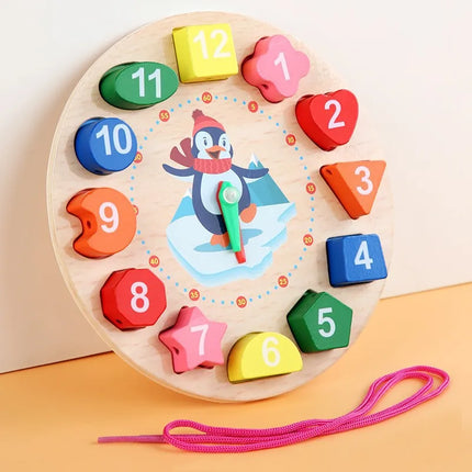 Montessori Wooden Clock Game