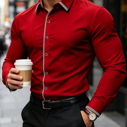 Men’s Patchwork Smart Casual Shirt
