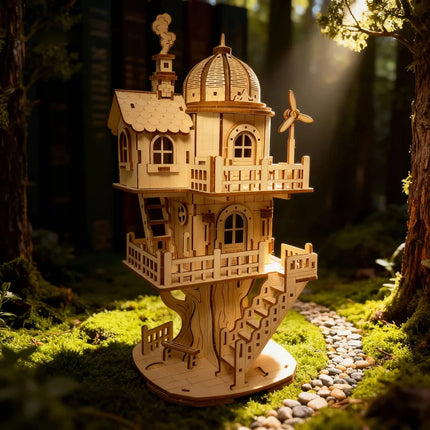 3D Wooden Tree House Puzzle