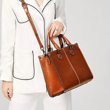 Leather Tote Shoulder Bag