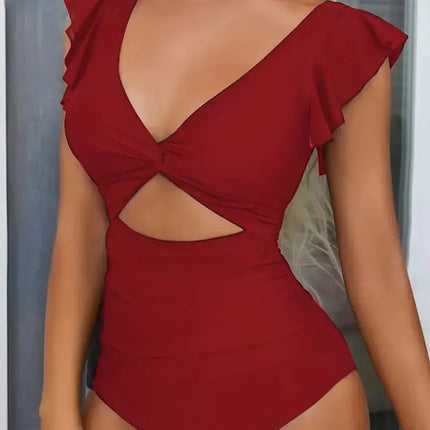 Contrast Mesh One Piece Swimsuit