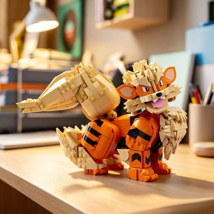 Orange Fantasy Beast Building Block Set
