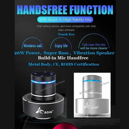 26W Portable Bluetooth Vibration Speaker with Subwoofer Sound