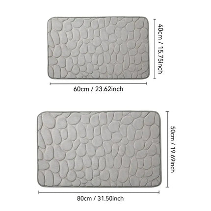 Cobblestone Embossed Bath Mat