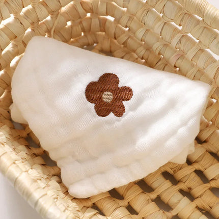 6-Layer Cotton Embroidered Baby Burp Cloth