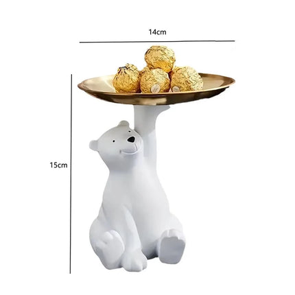 Seated Polar Bear Decorative Storage Tray