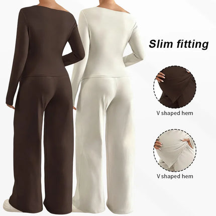 2-Piece Maternity Polo Shirt and Pants Set