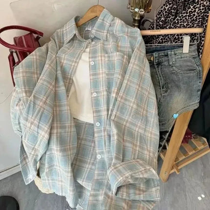 Women's Oversized Plaid Shirt