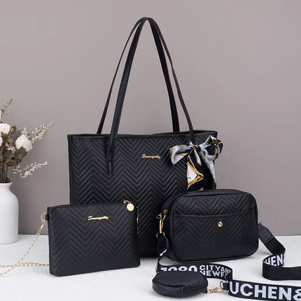 Wave Pattern Tote Bag Set