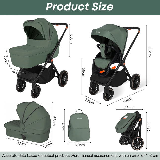 2-in-1 Lightweight Baby Stroller