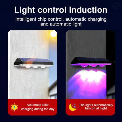 2-Pack Colorful Solar Wall Lights