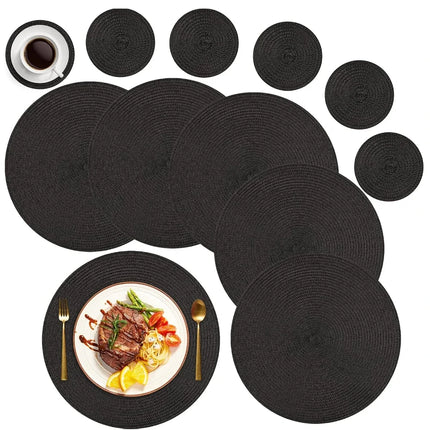 Round Woven Placemat Set