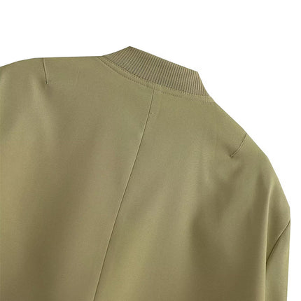 Women's V-Neck Bomber Jacket