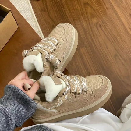Women's Warm Wool-Lined Snow Boots