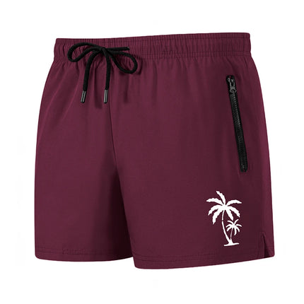 Men's Palm Tree Print Board Shorts