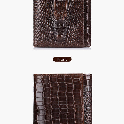 Crocodile Pattern Leather Wallet