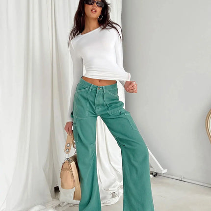 Women's Long Sleeve Crop Top