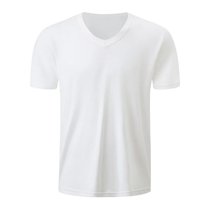 Men's Solid Color V-Neck T-Shirt