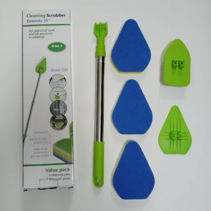 Telescopic Triangle Glass Cleaning Wiper