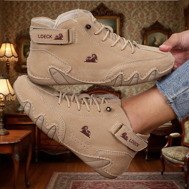 Women's Leather High-Top Shoes