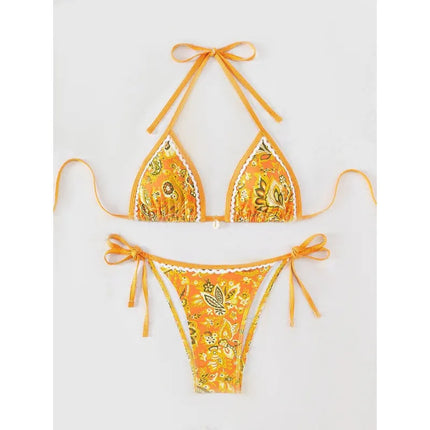 Halter String Bikini Set