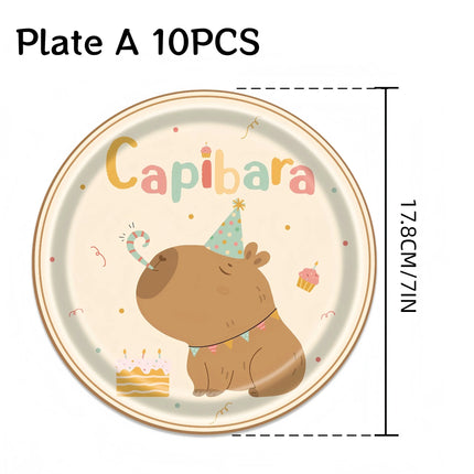 Capybara Party Tableware Set