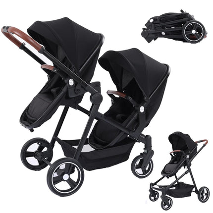 2-in-1 Lightweight Twin Baby Stroller