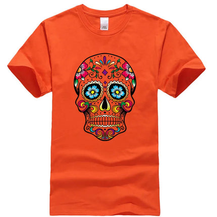 Men's Skull Print Streetwear T-Shirt