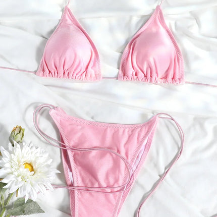 Triangle Thong Bikini Set