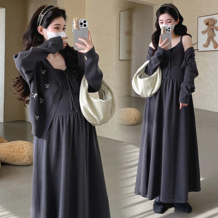2-Piece Maternity Knit Dress Set