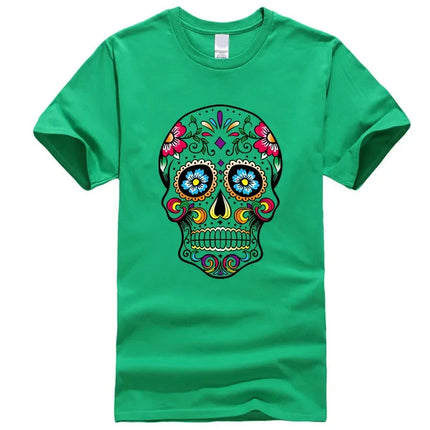 Men's Skull Print Streetwear T-Shirt