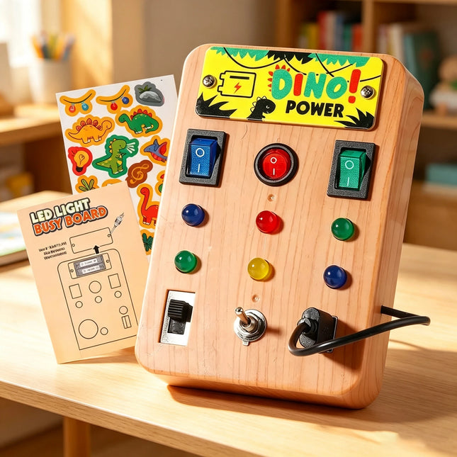 Montessori LED Sensory Activity Board with Switches and Buttons