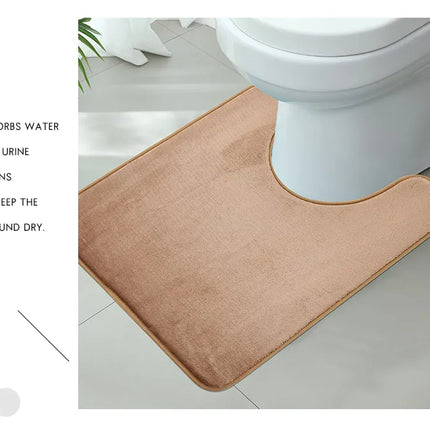 3-Piece Bathroom Floor Mat Set