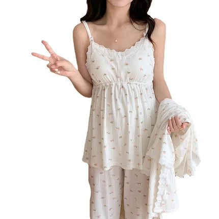 3-Piece Maternity Nursing Pajama Set