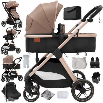 Luxury 3-in-1 Baby Stroller
