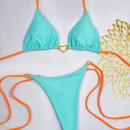 Halter Triangle Bikini Set
