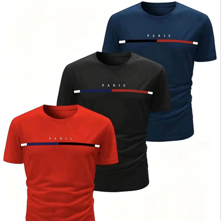Men's 3-Pack Contrast Stripe T-Shirts