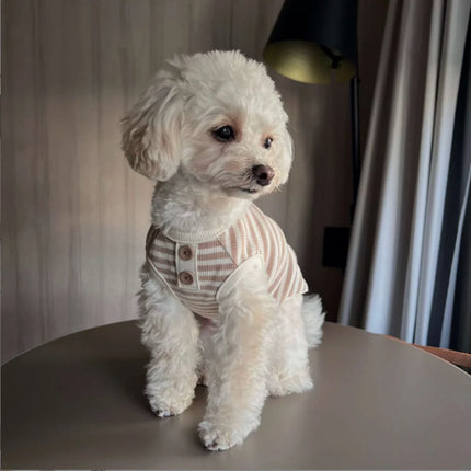 Striped Knitted Pet Vest