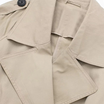 Women's Belted Double-Breasted Trench Coat