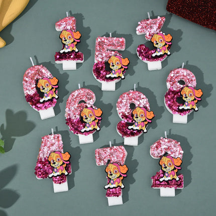 Cartoon Number Birthday Candles