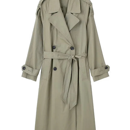 Women's Belted Double-Breasted Trench Coat