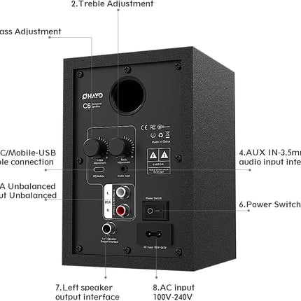 60W Desktop Stereo Speakers