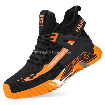 High-Top Steel Toe Safety Work Boots