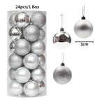 24pcs Silver / 3cm