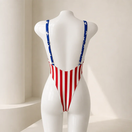 Women's USA Flag Print Romper